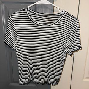 AE Large Striped Crop Tee